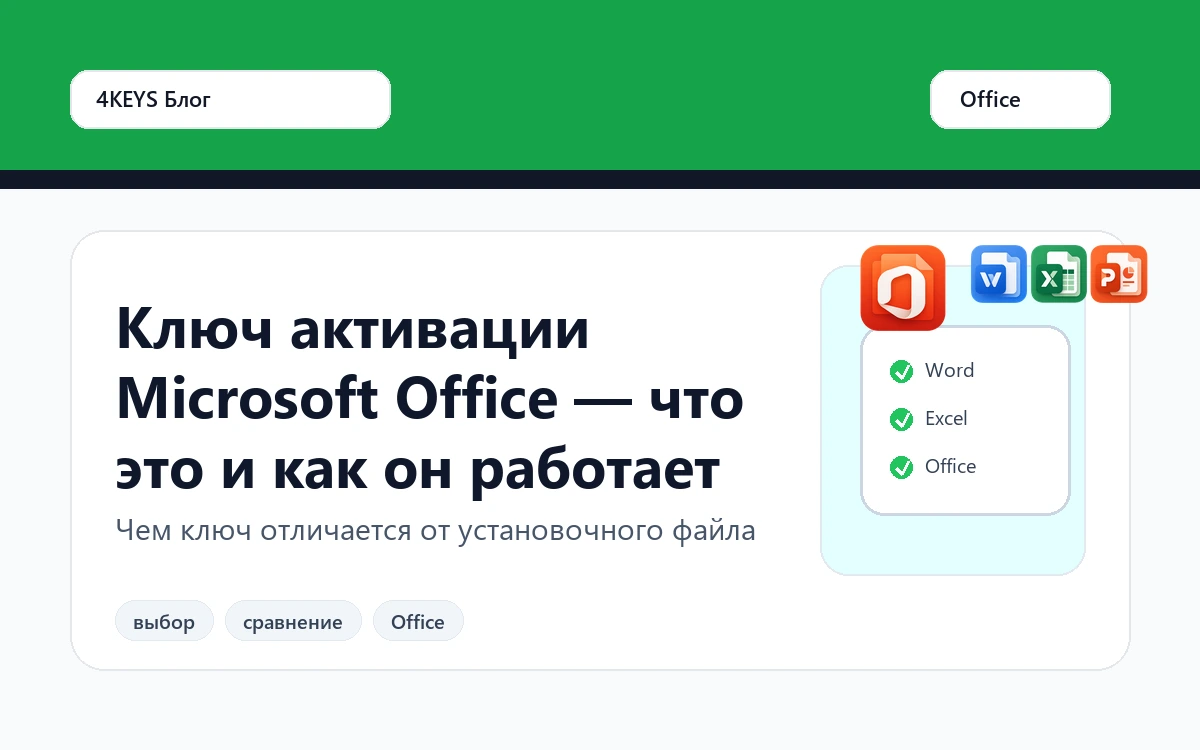 Ключ активации Microsoft Office — что это и как он работает