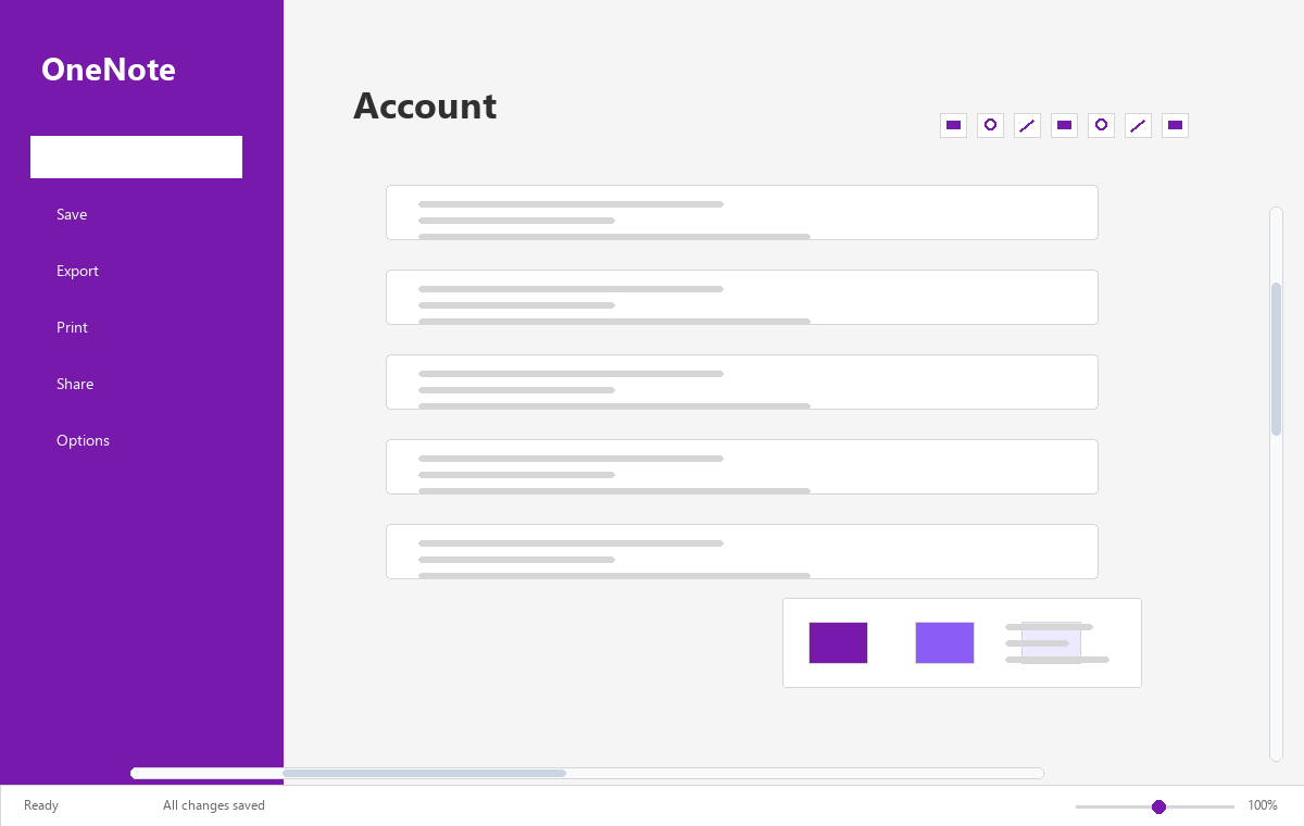 Скриншот Microsoft OneNote 2013 с общим доступом