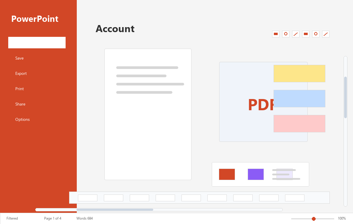 Скриншот Microsoft PowerPoint 2013 с экспортом презентации