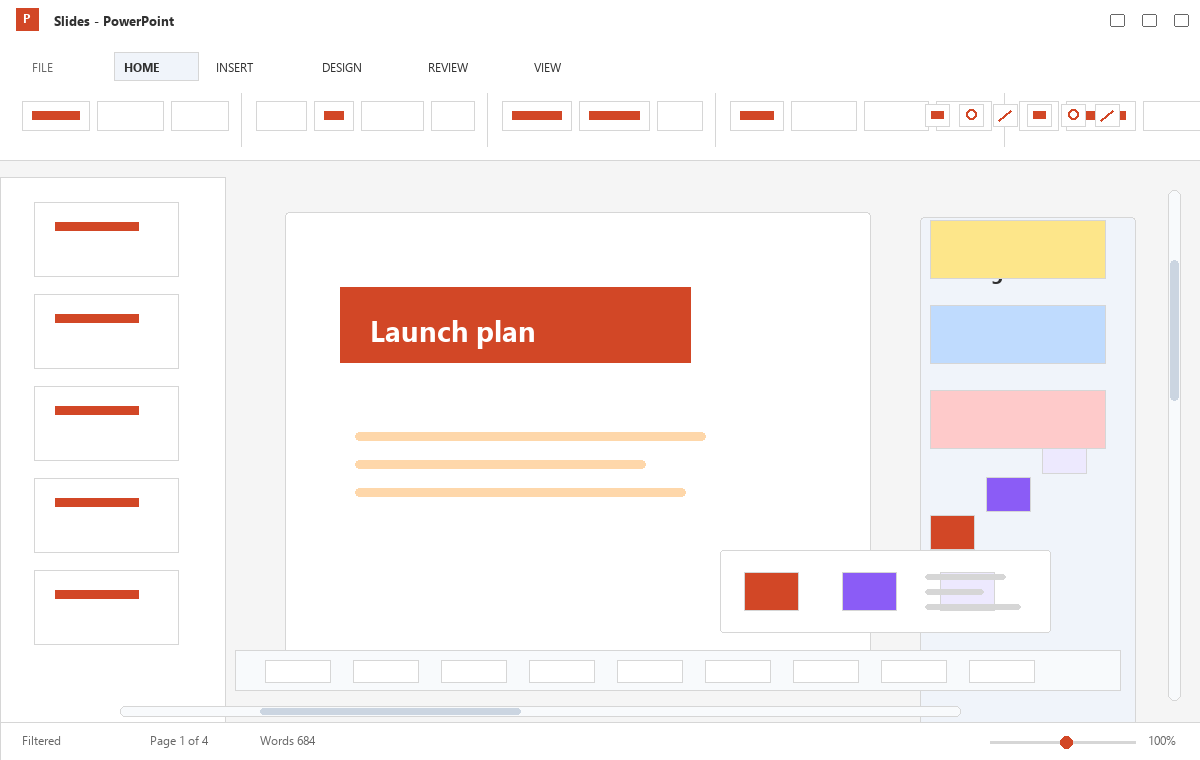 Скриншот Microsoft PowerPoint 2013 с редактором слайдов