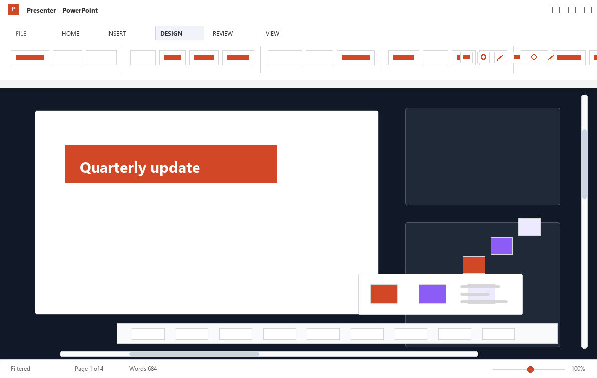 Скриншот Microsoft PowerPoint 2013 с режимом докладчика