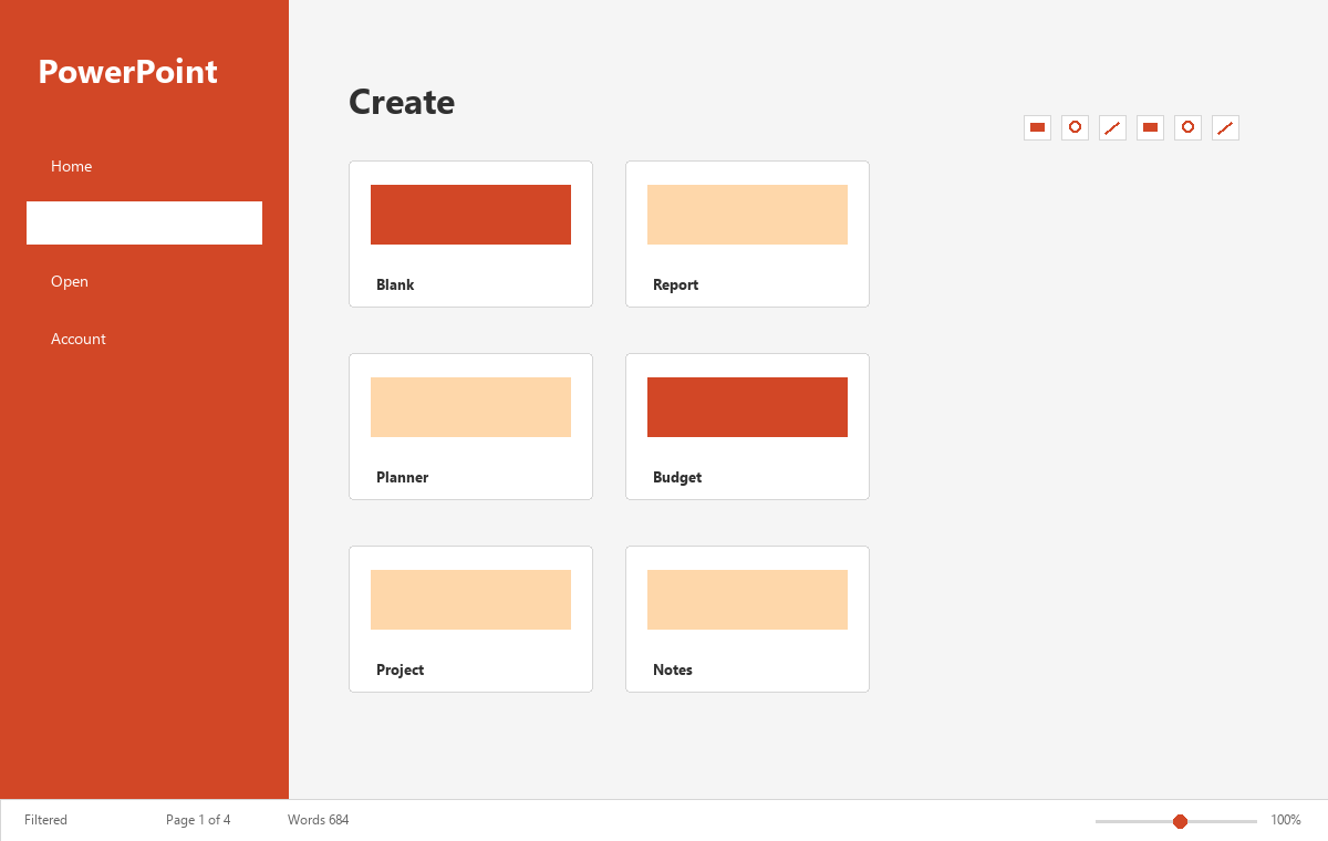 Скриншот Microsoft PowerPoint 2013 с экраном шаблонов