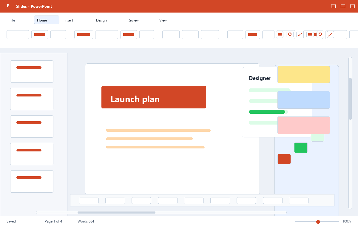 Скриншот Microsoft PowerPoint 2019 с редактором слайдов