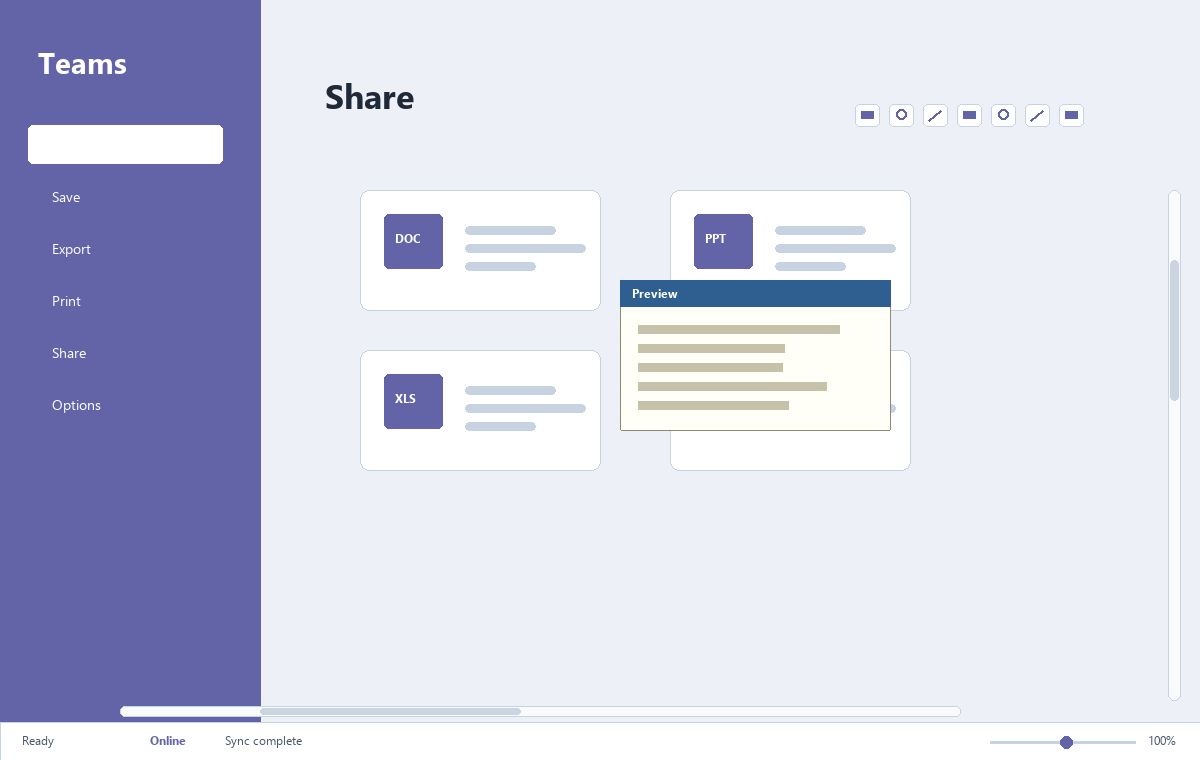Скриншот Microsoft Teams 2019 с файлами команды