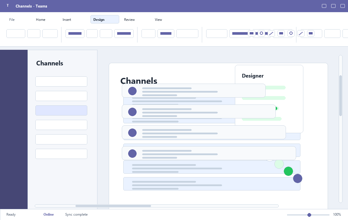 Скриншот Microsoft Teams 2019 с командным каналом