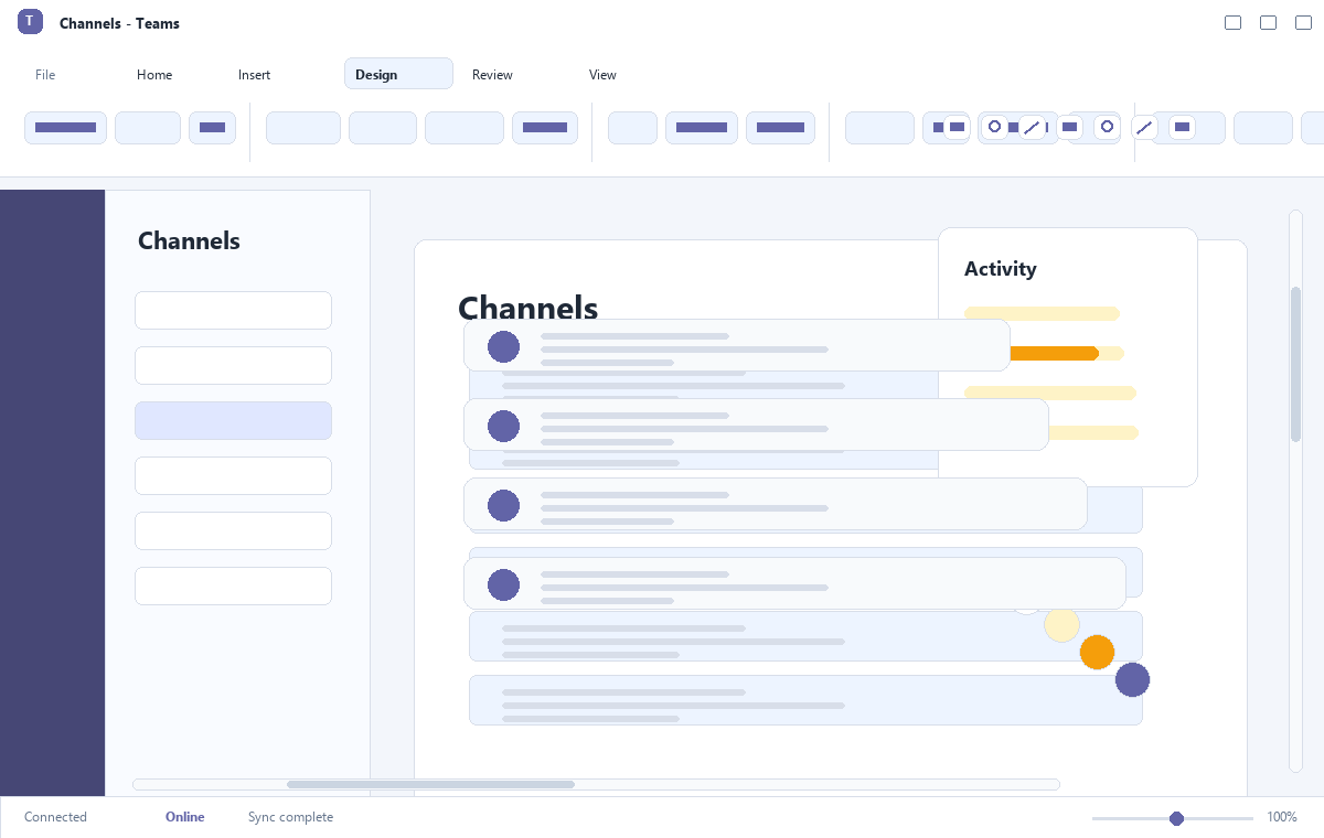 Скриншот Microsoft Teams 2021 с командным каналом