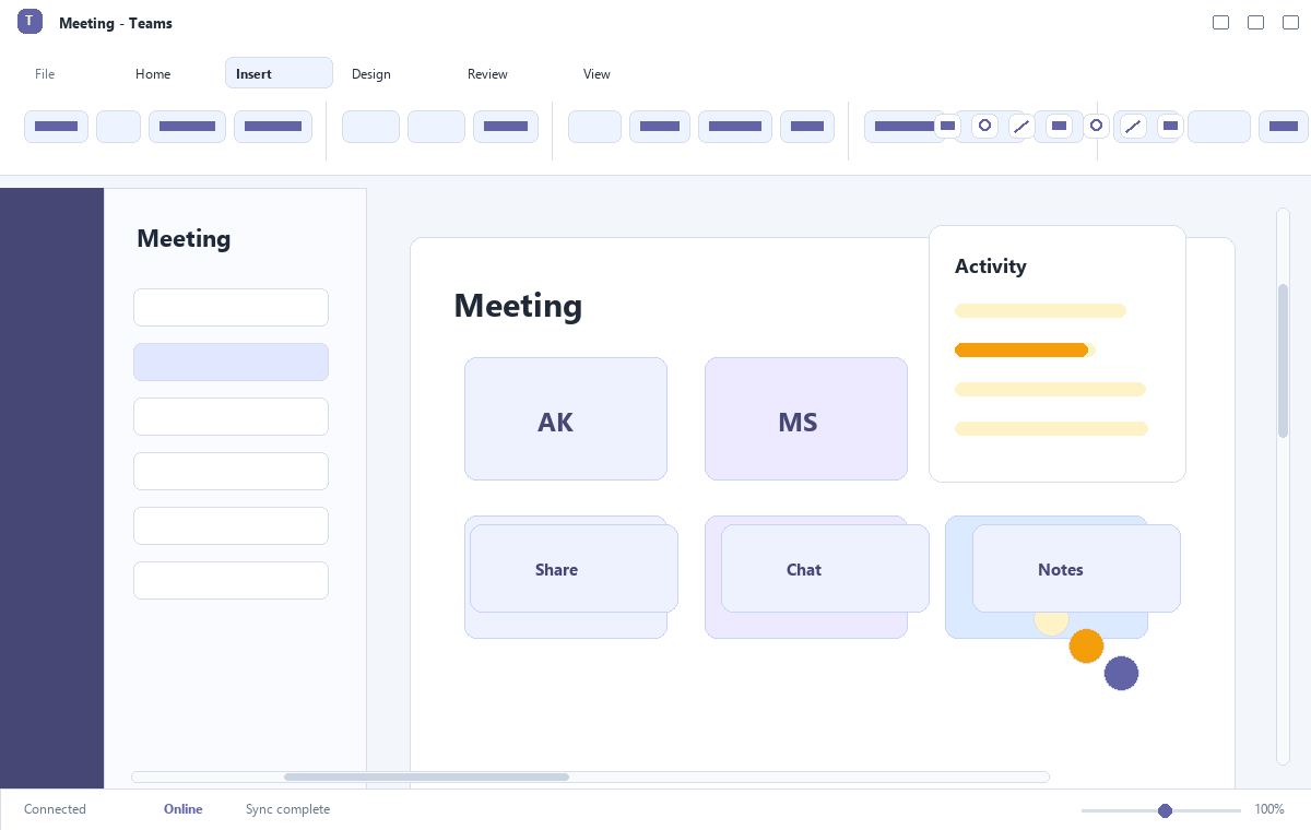 Скриншот Microsoft Teams 2021 с видеовстречей