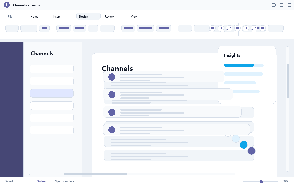 Скриншот Microsoft Teams 2024 с командным каналом