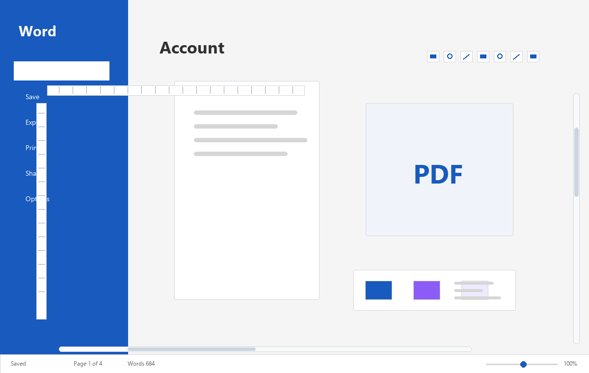 Скриншот Microsoft Word 2013 с экспортом документа