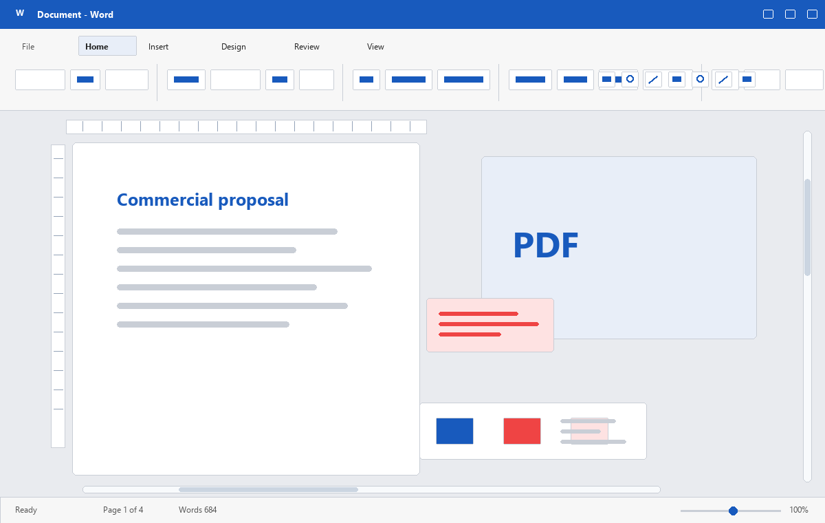 Скриншот Microsoft Word 2016 с документом