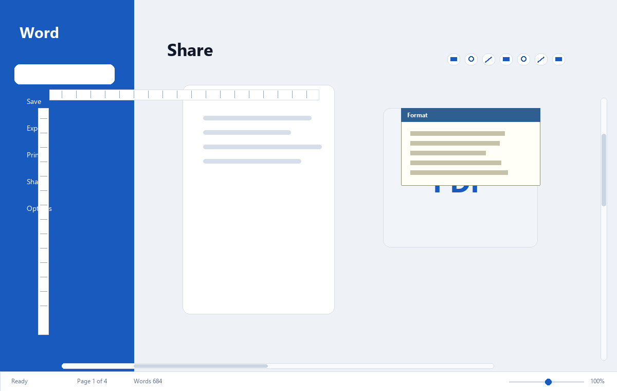 Скриншот Microsoft Word 2024 с экспортом документа